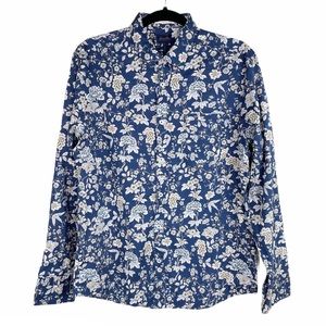 Good Man Brand Blue Floral Button Down Shirt